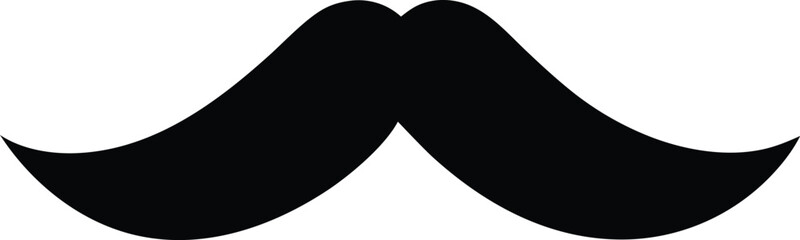 Fototapeta premium Gentleman mustache facial hair style icon vector sign