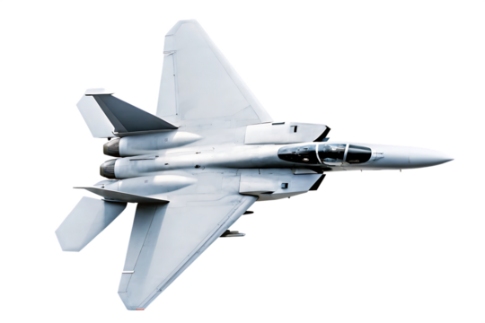 F 15 Fighter jet plane  isolated on white background PNG