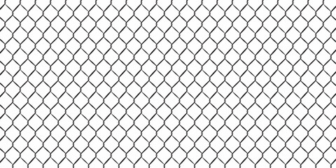 Metallic black mesh on a white background. Crossed diagonal lines. Wavy wires structure. Geometric texture. Seamless repeating pattern
