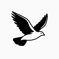 Obraz premium Flying Bird Vector Illustration, Bird Logo 