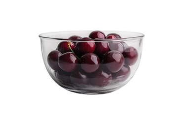 Juicy red cherries in a glass bowl a refreshing summer treat clean minimalist style with subtle