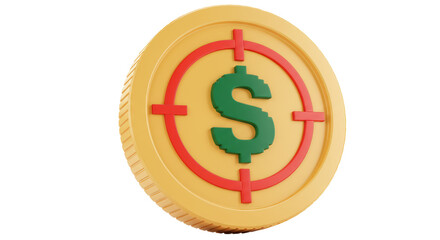 Isolated Coin with Dollar Target