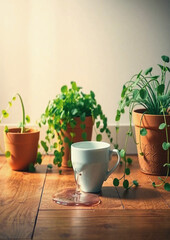  orange pots, home decor, accident, mess, top view, ove