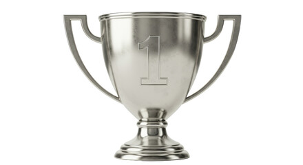 Isolated Silver Trophy