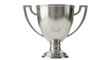 Isolated Silver Trophy