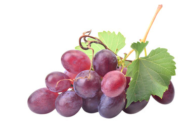 Red grape isolated on white background