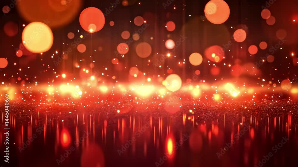 Aufkleber red bokeh sparkling particle background