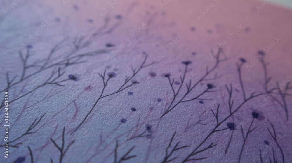 Poster close-up of a textured surface with a pink and purple gradient background. the surface appears to be