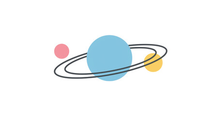 Isolated Cartoon Planet System