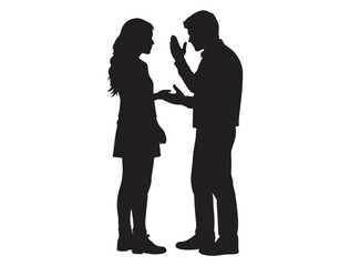 COUPLE ARGUING SILHOUETTE