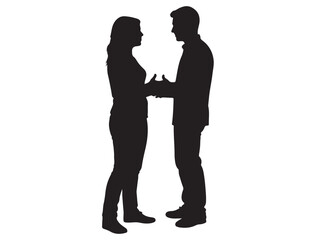 COUPLE ARGUING SILHOUETTE