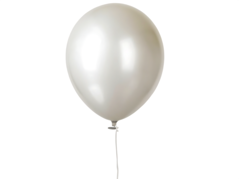 white balloon  isolated on white background PNG