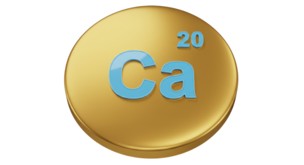 Isolated Calcium Element Symbol