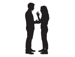 COUPLE ARGUING SILHOUETTE
