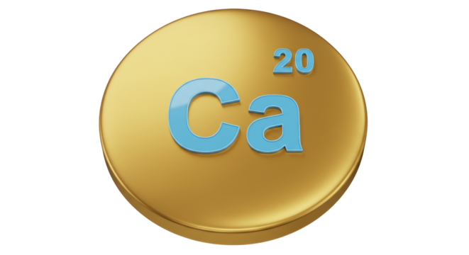 Isolated Calcium Element Symbol