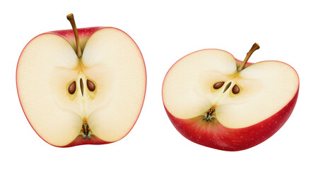 Isolated Apple Cut in Half