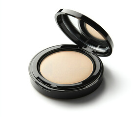 Beige face powder compact