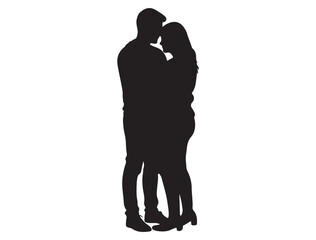 COUPLE HUGGING SILHOUETTE