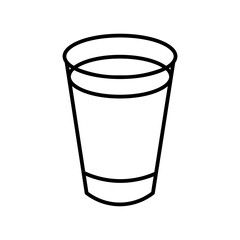 coffee glass line icon