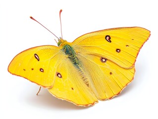 Naklejka premium Orange Sulphur Butterfly Close-Up
