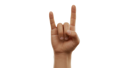 Isolated Rock On Hand Sign