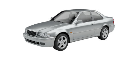 Fototapeta premium Isolated Silver Car