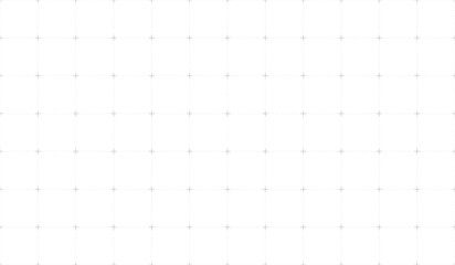 Seamless square grid background with dotted lines and crosses. Design of square graph paper, school math sheet, grid paper sheet, notebook pattern, architectural graph paper. Vector illustration.