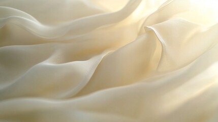 Obraz premium Cream Silk Fabric Draped in Soft Light