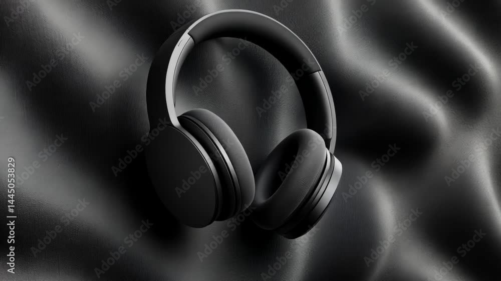 Poster Sound wave visualization pulsing dynamically around microphone, revealing intricate audio patterns within professional recording studio environment, capturing musical and vocal frequencies