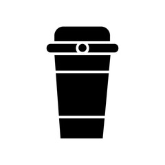 take away coffee glyph icon