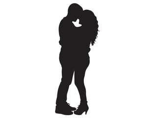 COUPLE HUGGING SILHOUETTE