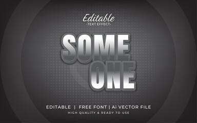 Editable 3D Silver vintage Text Effect