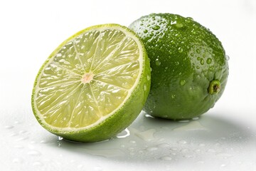 lime on white background