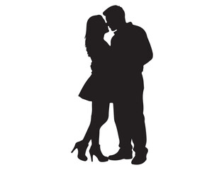 COUPLE KISSING SILHOUETTE