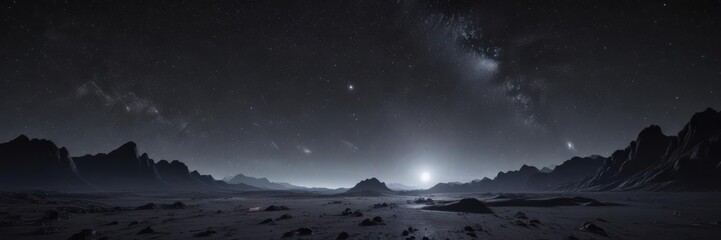 Fototapeta premium Deep black sky, diamond dust of stars, cosmic expanse, space, deep