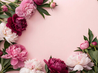 The soft, pastel hues and close-up perspective enhance the elegant and romantic qualities of these pink peonies