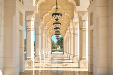 beautiful white Arab palace