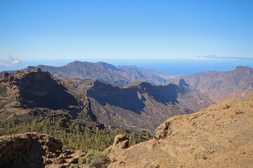 Gran Canaria mountains Panoramic view