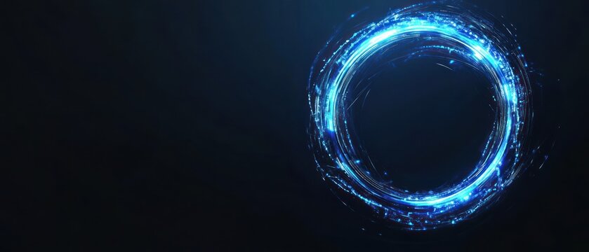 Abstract blue circle design
