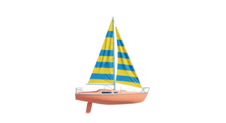 Isolated Sailing Boat