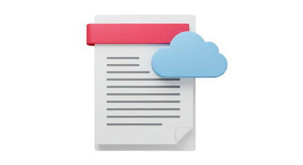 Fototapeta premium Isolated Cloud Document