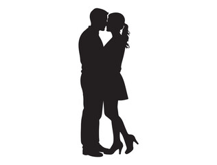 COUPLE KISSING SILHOUETTE