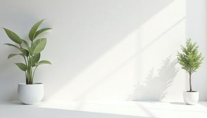 Obraz premium Clean minimalist aesthetic, pure white backdrop, unadorned, minimalist, pure white