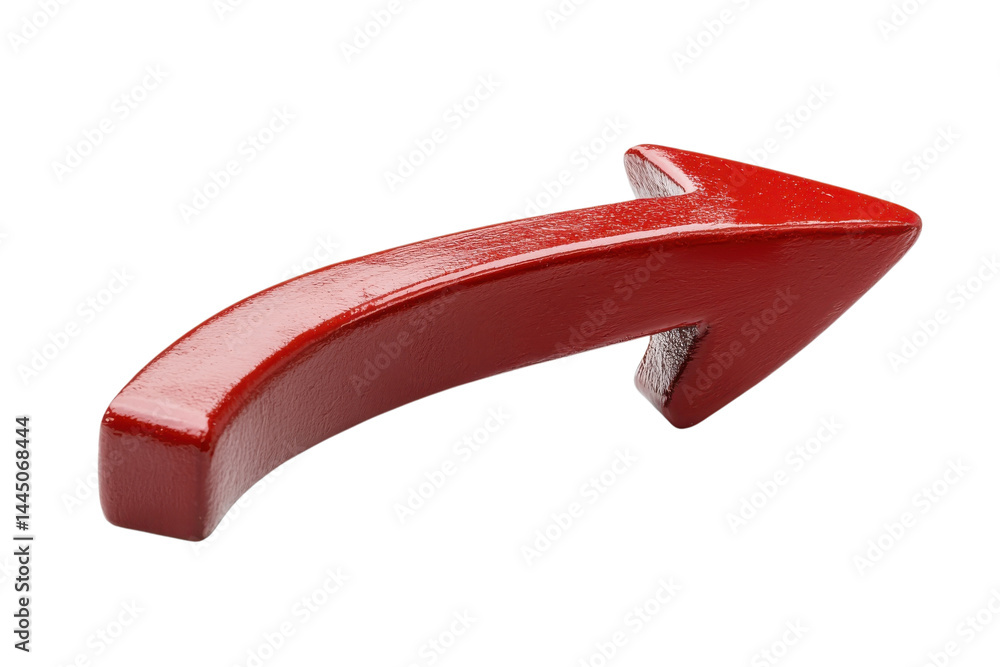 Fototapete abstract arrow curve shape modern design element for branding web design and presentations on transp
