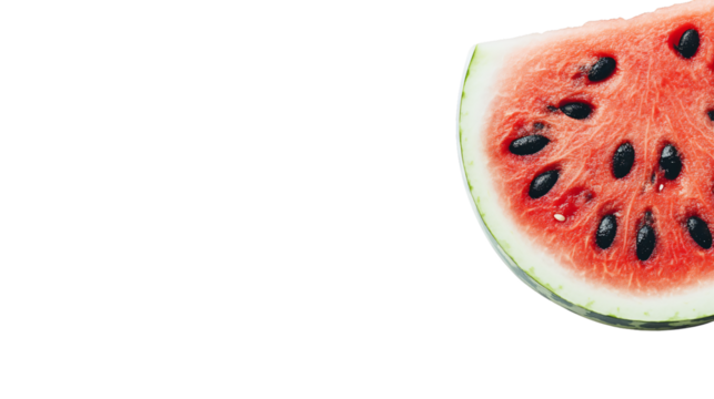 Fresh Sliced Watermelon Triangle Isolated on Transparent Background