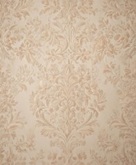 Subtle beige damask featuring delicate floral damask pattern ,  arabesque,  fabric texture,  delicate