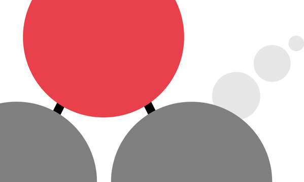 Background with a red and grey circles