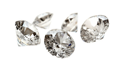 Stunning Sparkling Diamonds on Transparent Background for Jewelry Designers and Gem Enthusiasts