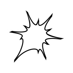 Speech bubble is used in comics, illustrations to convey speech, thoughts or sounds coming from a character. Cloud chat shape. Manga speech bubble. Comic text frame.