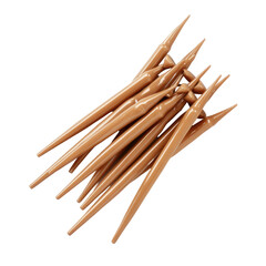 A stack of tan, slender tools.  They have pointed ends